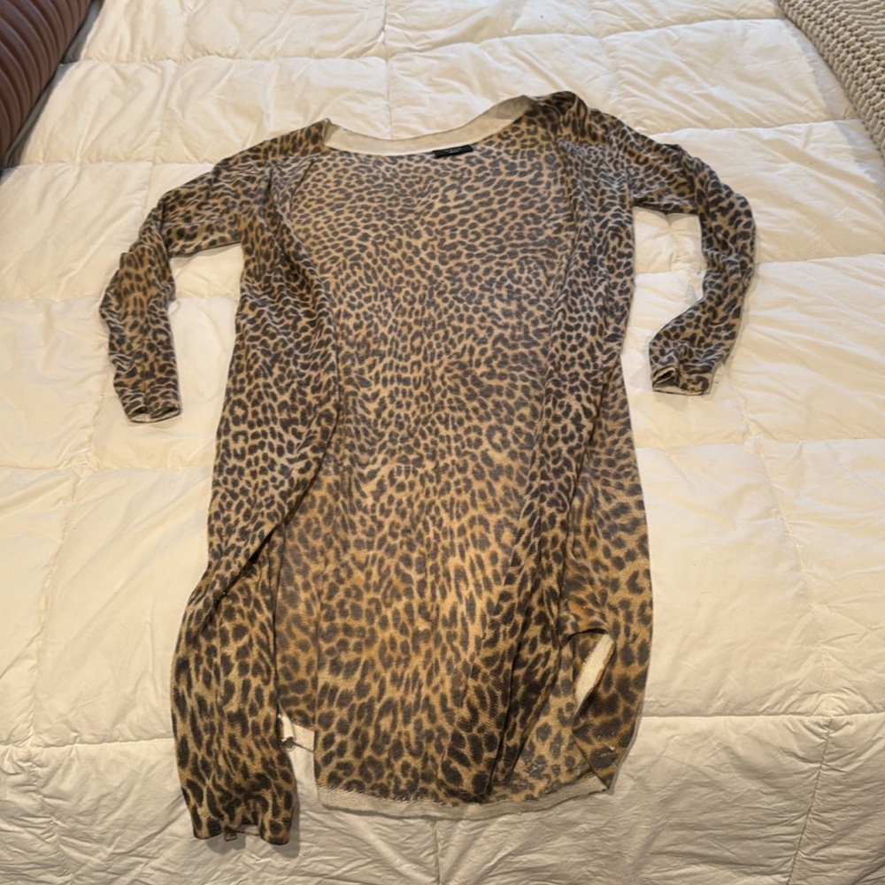 Long cheetah print cardigan from VICI